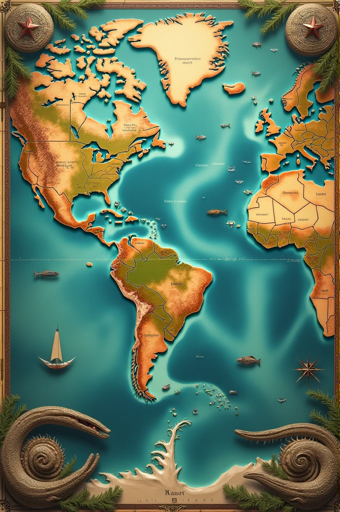 Prehistoric Amazon Ocean Map