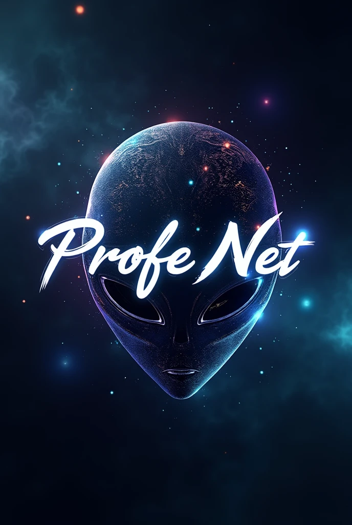Generate an image of the ProfeNet logo in alien style and with the word ProfeNet