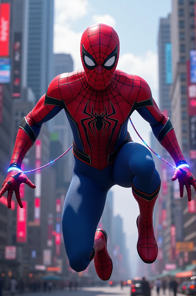 Spiderman with volume in the suit marking
