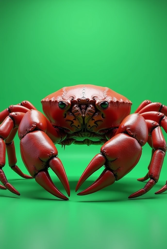 A giant crab ((realisitic)) ((detailded)) ((greenscreen))