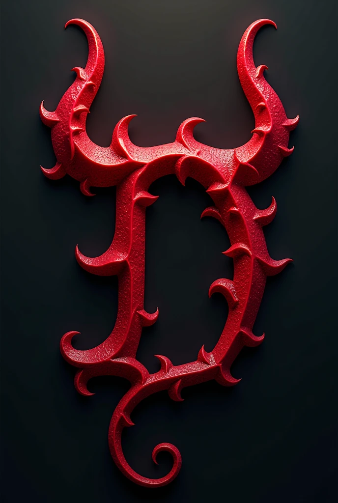 (logo design) sexy logo, a sexual striking red letter D, menacing demon horns, and a sinuous tail extending from the base, dynamic and bold, emphasizing a dark theme, glossy finish, high-resolution, creating an impression of malevolence and power. No background. 