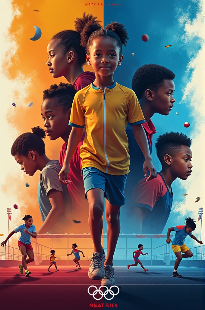 Poster for a new Netflix series about the Olympic children