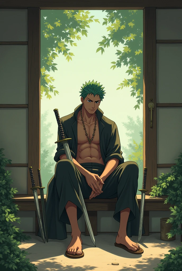 Zoro anime in private sitting 
