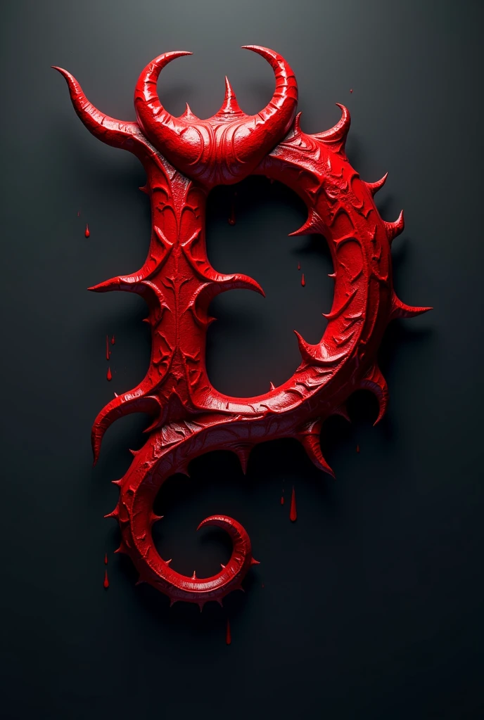 (logo design) sexy logo, a sexual striking red letter D, menacing demon horns, and a sinuous tail extending from the base, dynamic and bold, emphasizing a dark theme, glossy finish, high-resolution, creating an impression of malevolence and power. No background.
