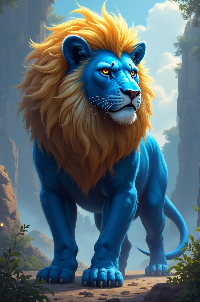 Generates the name geld blue lion color blue with gold