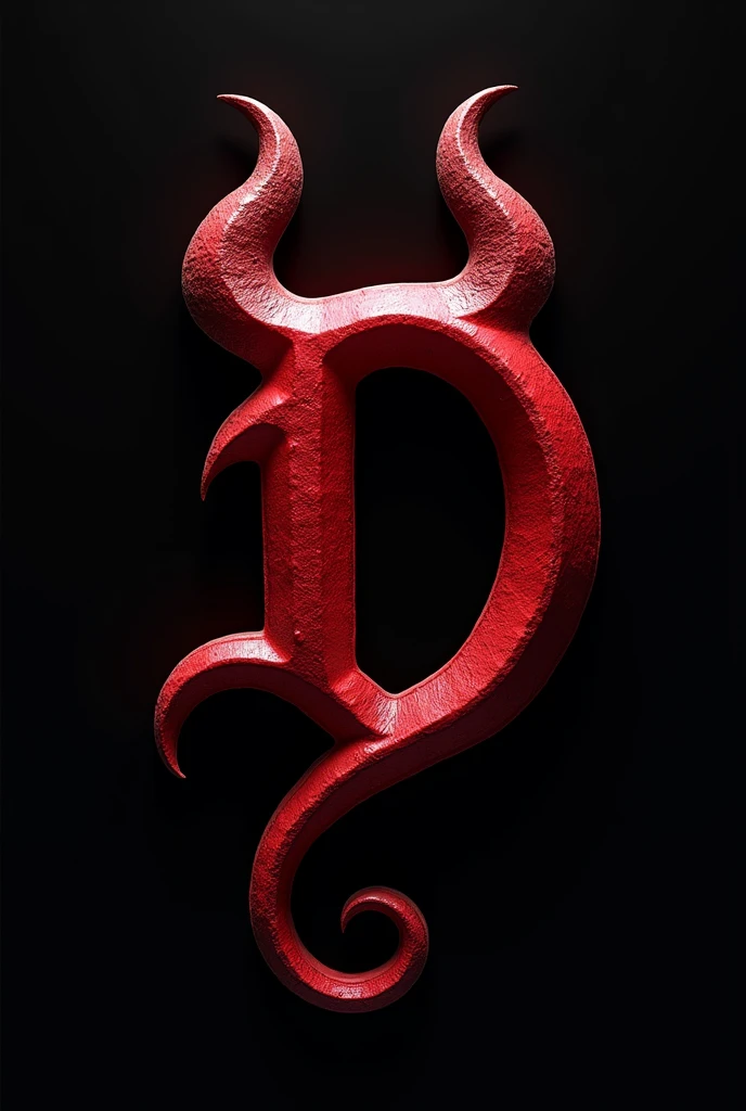 (logo design) sexy logo, a sexual striking red letter D, menacing demon horns, and a sinuous tail extending from the base, dynamic and bold, emphasizing a dark theme, glossy finish, high-resolution, creating an impression of malevolence and power. No background. 