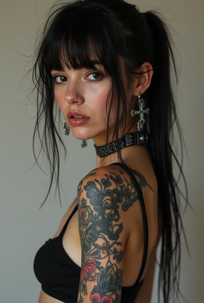 Cyberpunk girl naked tattoos