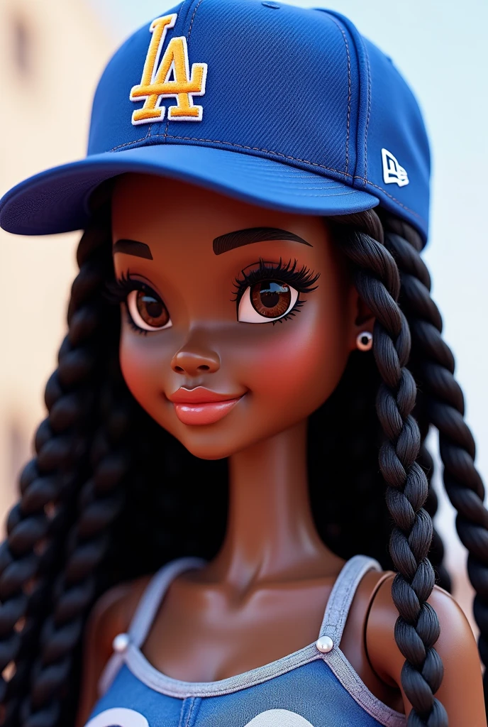 I love a logo-type image that has a dark-skinned doll with braids and a New Era Los Angeles Dogger cap.
(Let the mule be a man)(Just one doll and it doesn't look rough)
