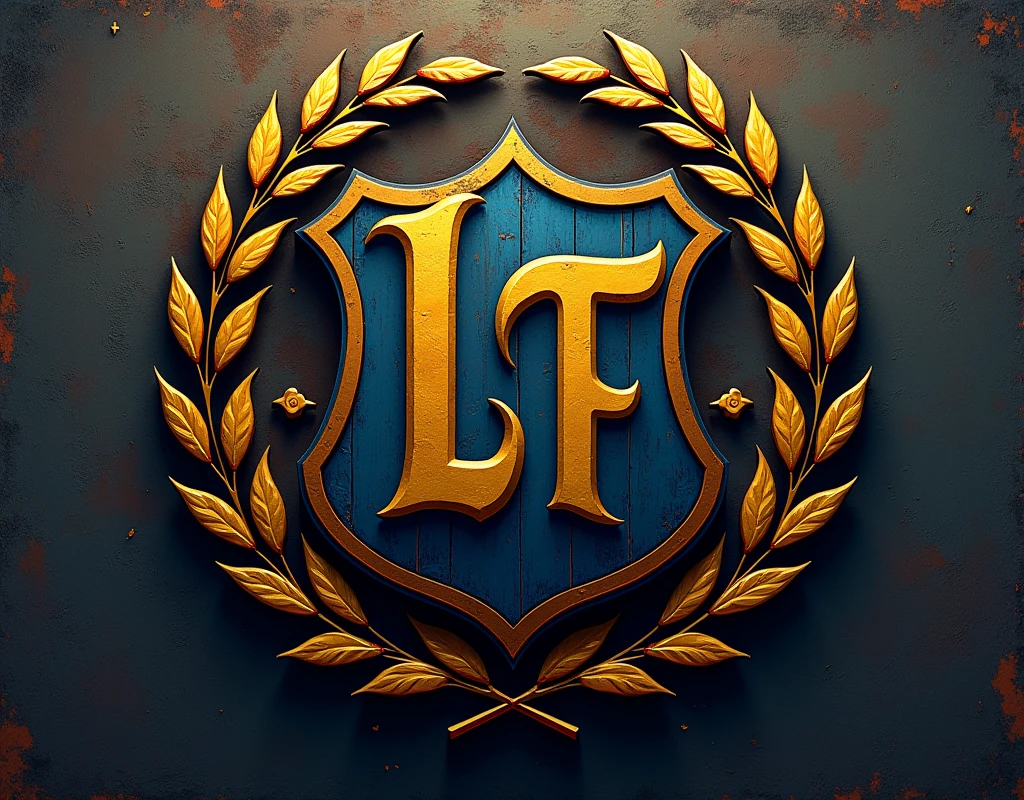 Create a coat of arms with the letters Bluecatbr , LnF " alpha mind " in high quality , for a motivational profile