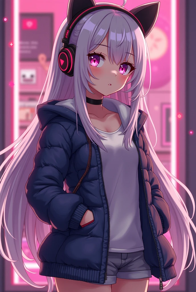 Anime gamer girl