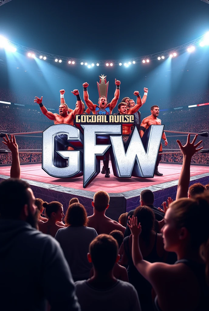 Je veux que tu me crée une image d un programme de catch d une compagnie de catch qui s appelle Global Force Wrestling ( je veux juste voir un nom d un show , pas de catcheur, ne mets pas le logo de la WWE )