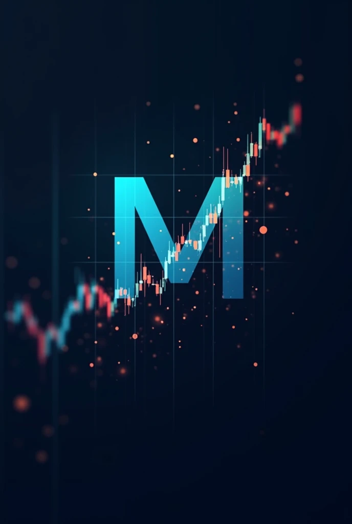 M letter logo in indicator chart format