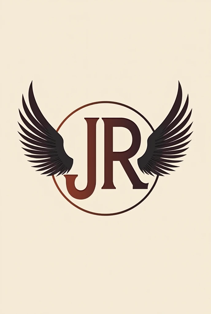 Create a logo/art for gospel band: Jailton Rodrigues and band with only JR with a gradient font and a discreet circle of wings around the two letters