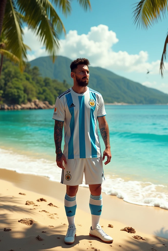 Messi on an island