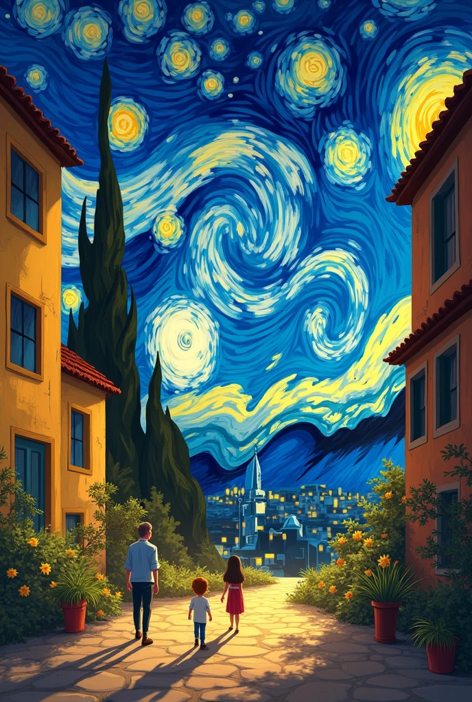 Video telling the story through a vangog painting