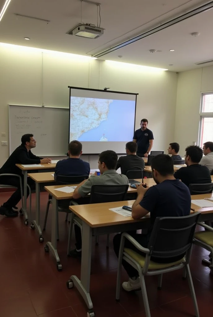 Los Libertadores University Foundation with 15 students in the classroom talking