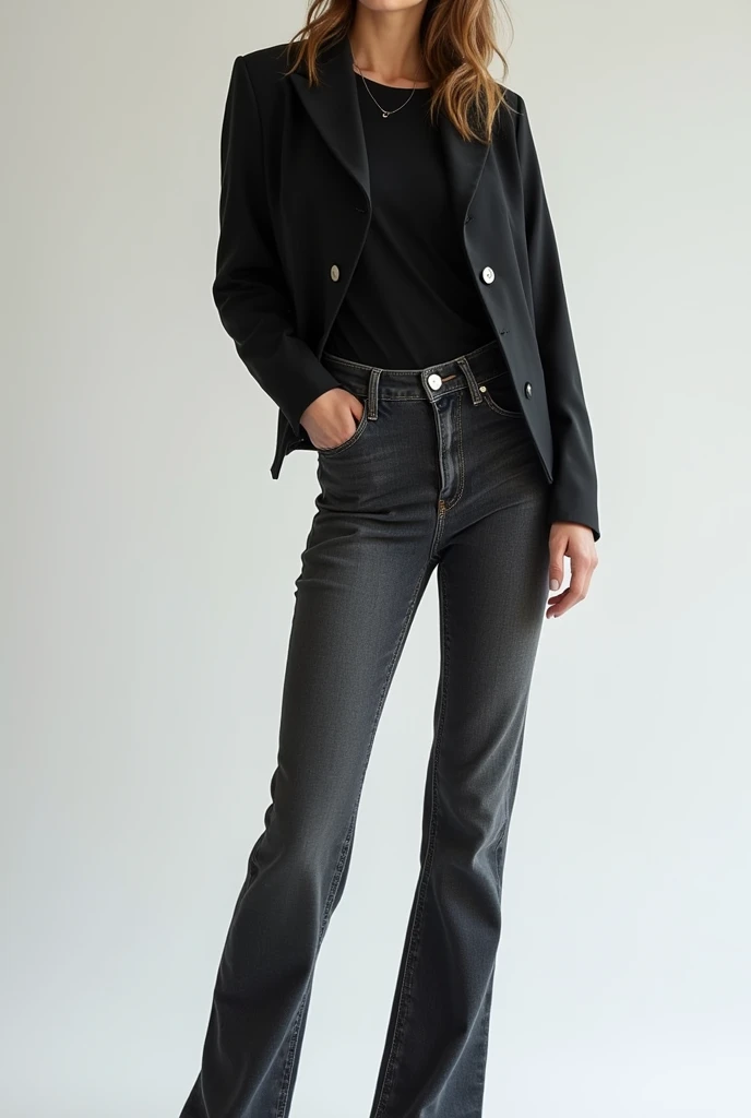 Website header for a women&#39;s jeans store, black and white colors