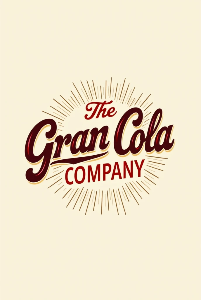 Logo of a soft drink and soda company called Gran Cola Company in the style of the 50's