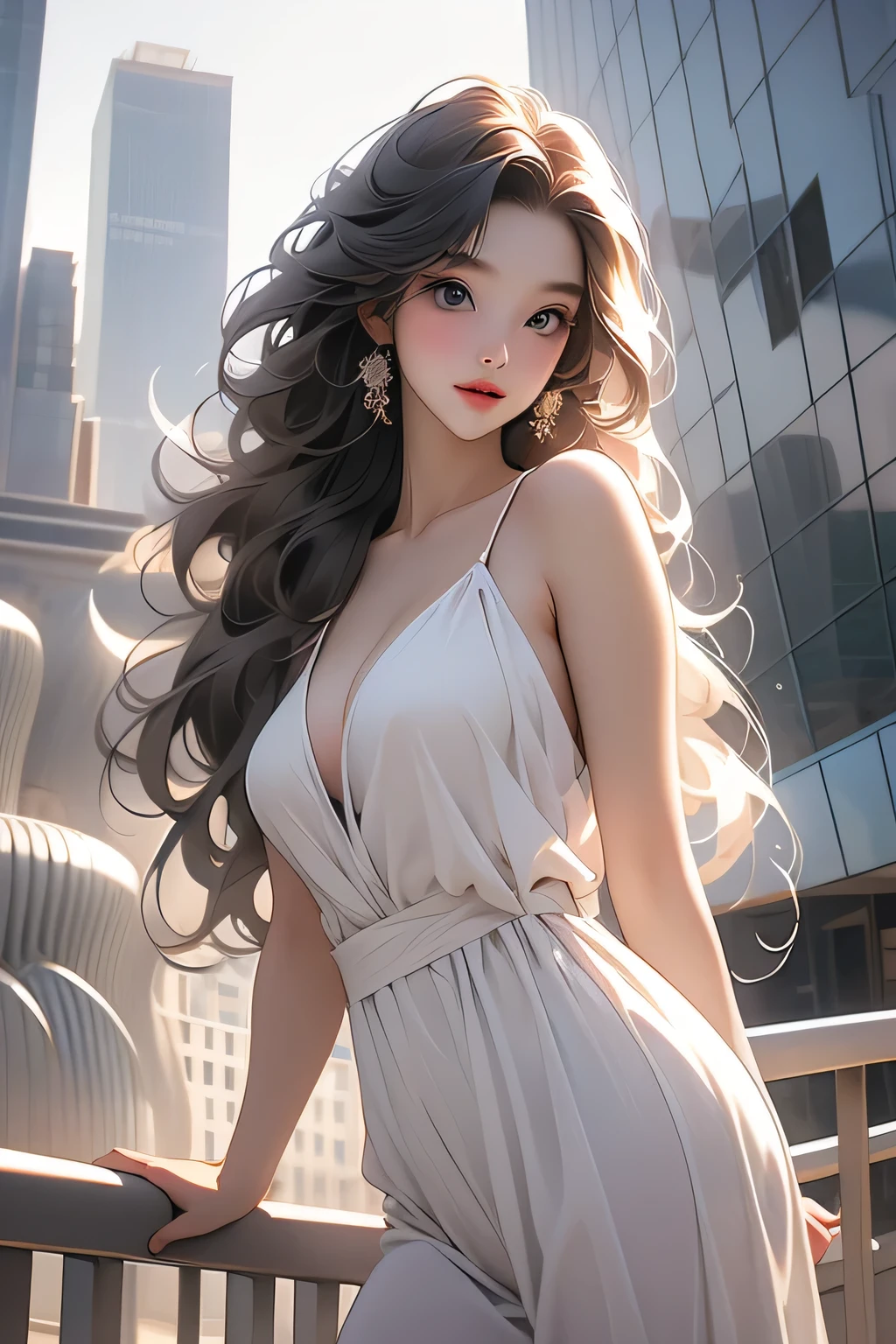 Highest quality、High resolution、Detailed Background、(Beautiful face in every detail:1.4)、Highly detailed face、Teenage beauty、(Huge breasts:1.2)、(Detailed facial expressions:1.2)、Detailed eyes、Light color hair、Long Hair、Wavy Hairstyle、Cute Eye Makeup、Cute Lip Makeup、Perfect body line、Do cute things、Accentuate your breasts、Accentuate your cleavage、A big smile、

(Two beautiful models against the backdrop of contemporary architecture and unique design buildings:1.5)、

You can create a sexy look by incorporating see-through items.、See-through blouses and skirts、See-through pants, etc.、By combining it with an inner camisole or shorts, you can adjust the exposure and enjoy sexiness.、
Contemporary architecture and unique design buildings、Very original and innovative design、
The building features curved shapes and innovative construction in steel and glass.、
The building features curved and angular shapes and modern materials such as glass and steel.、
The building features a glass facade and energy-efficient design.、
Walt Disney Concert Hall in California and the Guggenheim Museum Bilbao in Spain、Germany&#39;s Dresden State Art Museum and Austria&#39;s Vienna Zentralbahnhof、London City Hall in the UK and Berlin Central Station in Germany、very beautiful