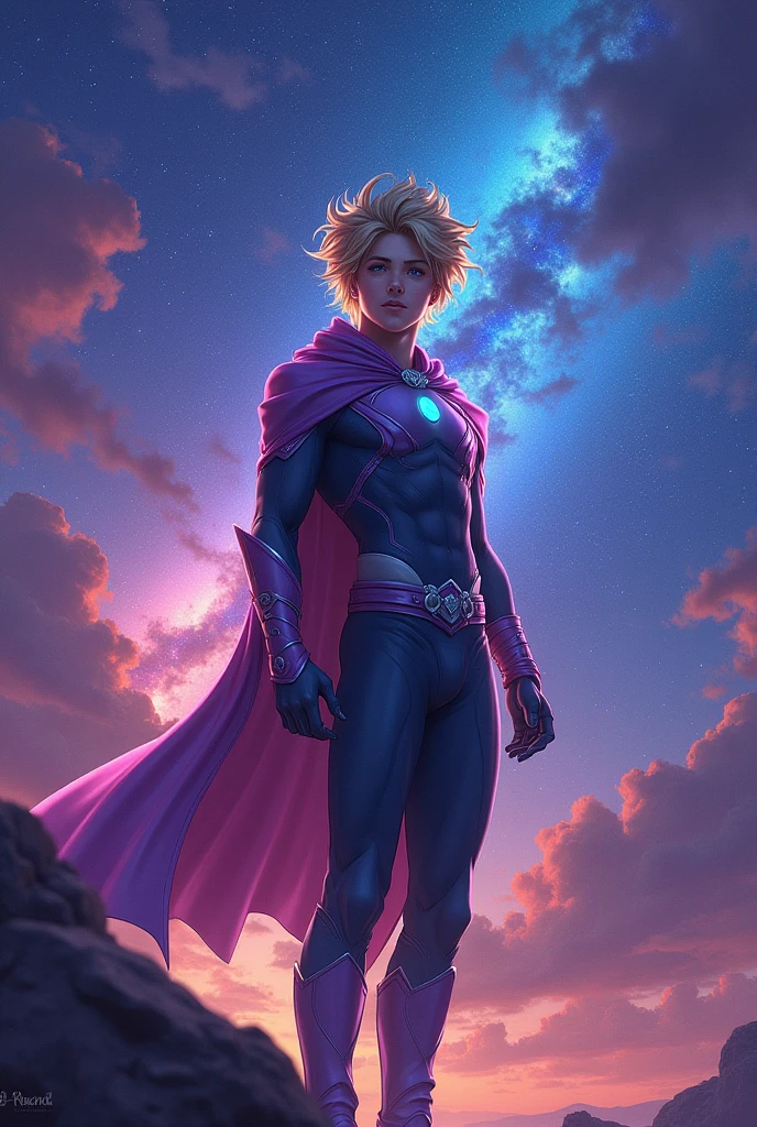 Galaxy Boy Back Dream Aesthetic Smile Pose Battle