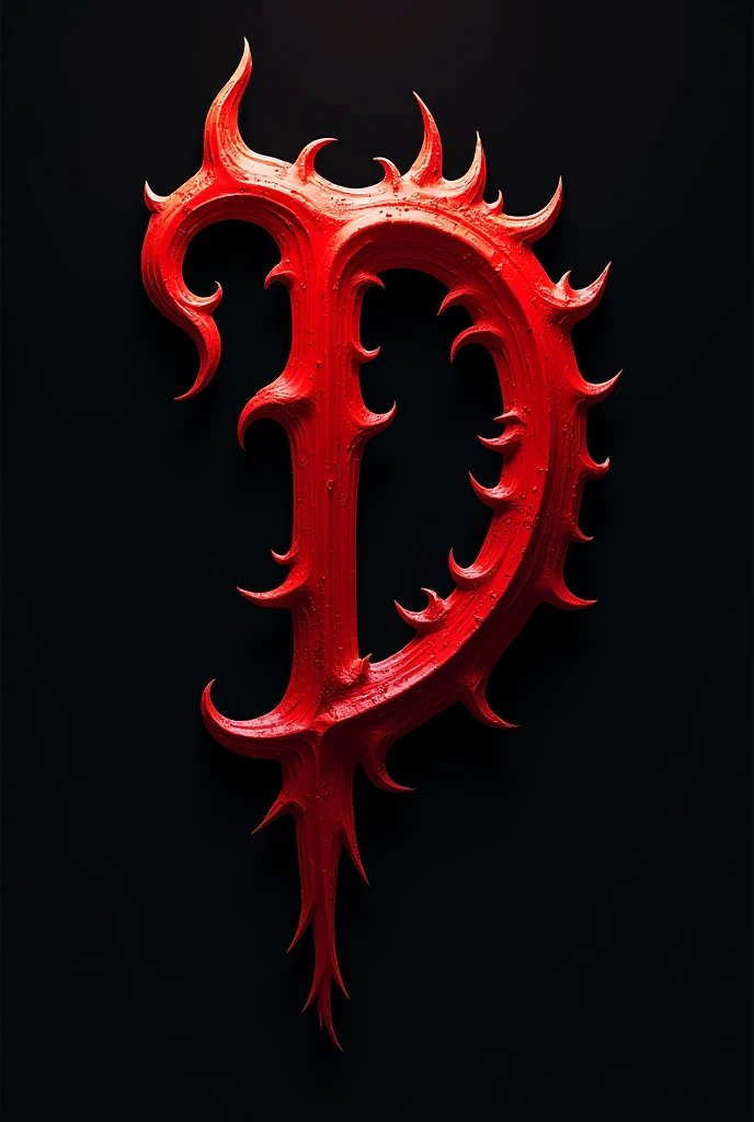 (logo design) sexy logo, a sexual striking red letter D, menacing demon horns, and a sinuous tail extending from the base, dynamic and bold, emphasizing a dark theme, glossy finish, high-resolution, creating an impression of malevolence and power. No background.