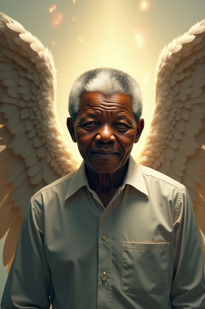 Mandela art in angel wings