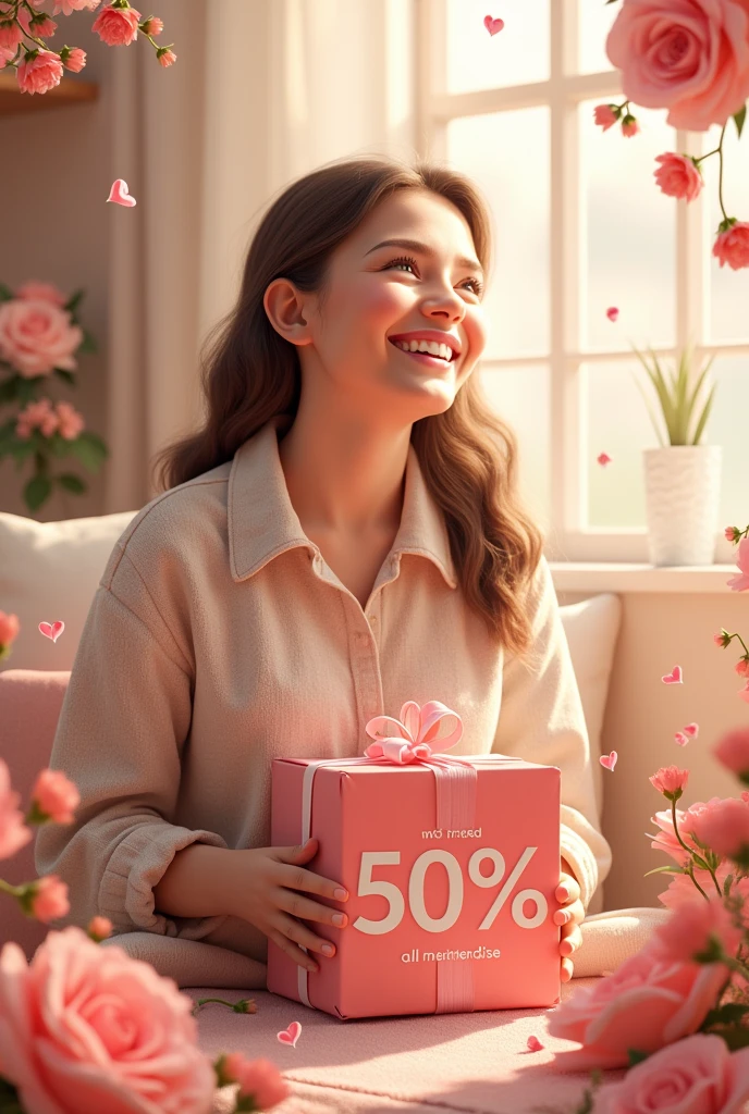 Promotional for Mother's Day with a discount from 5 to 15% on all merchandise