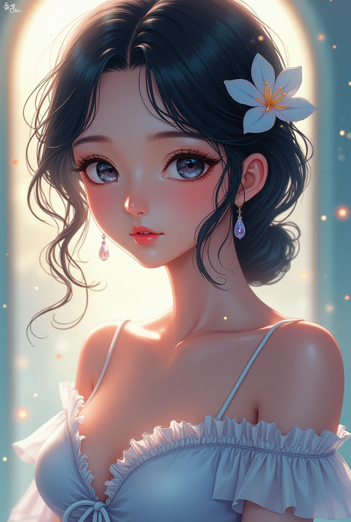 create an anime style woman