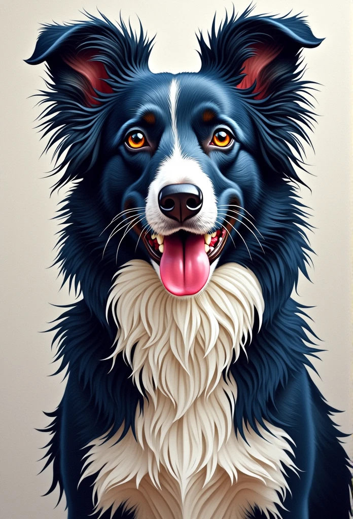 (Border Collie Dog  ),(Best pose),(Best Angle), (Better Representation), Eduardo Cobra quilting ,Multidimensional geometric wall portrait, Until then, Little,Jan 08k, beautiful, Coloring,