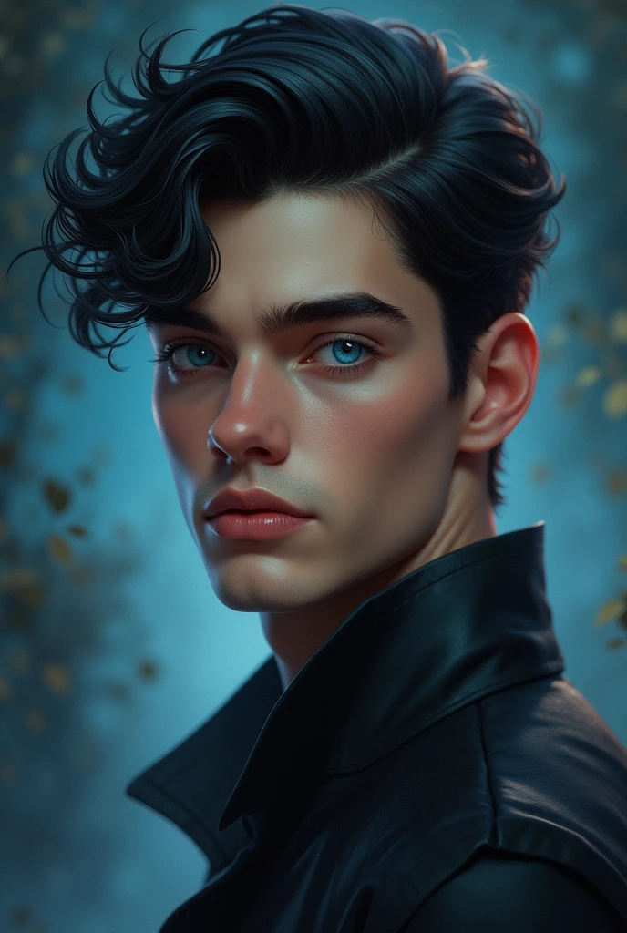 BreakDomain Handsome young man, blue eyes, slightly curly black hair