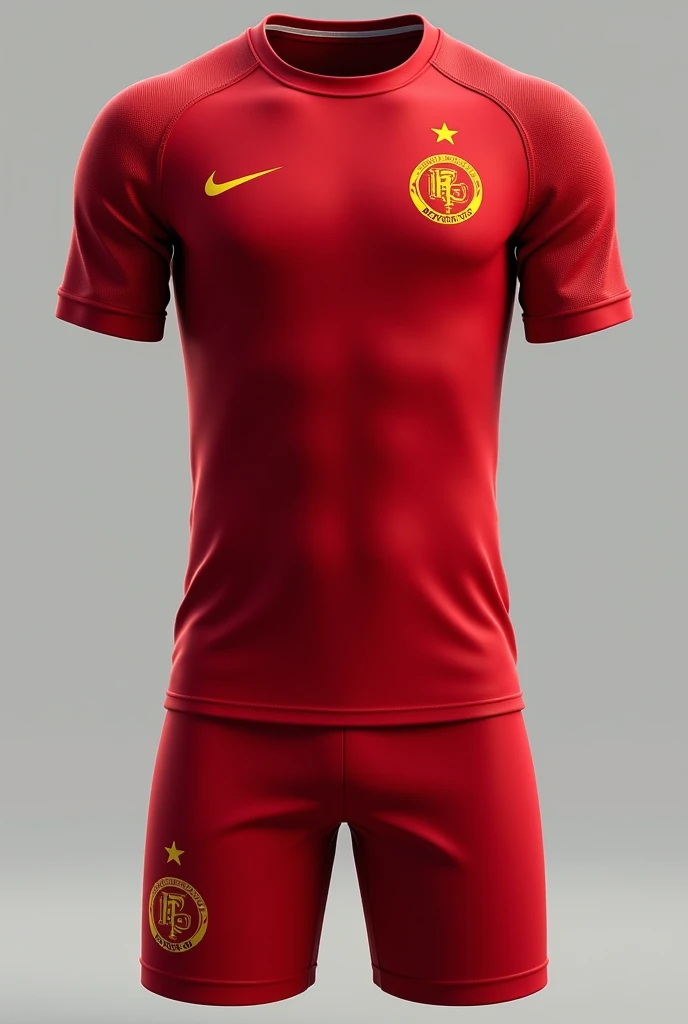Create a national team uniform with URSM, has to be red, in more detail