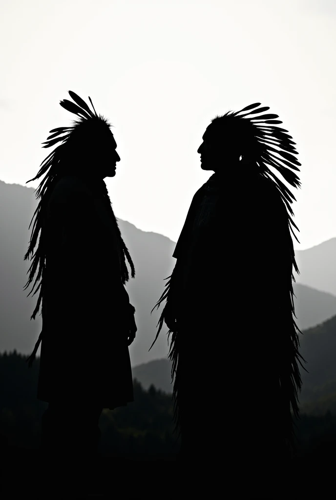 Silhouette of Indians