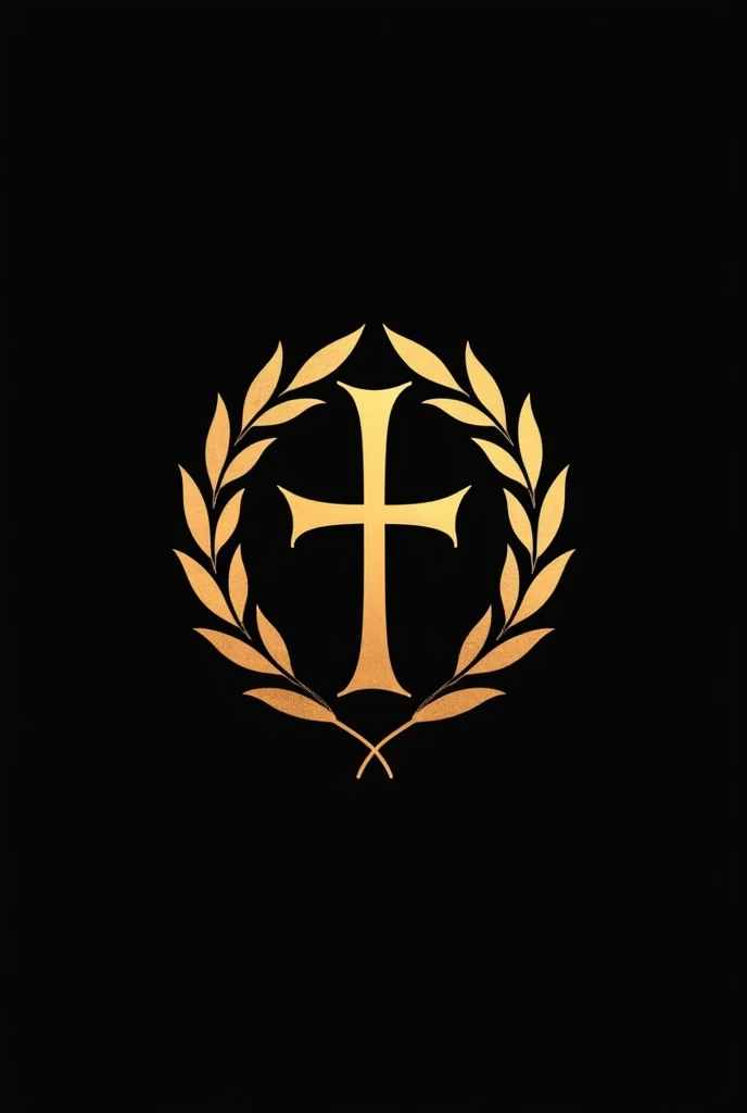Create a company logo with black and gold colors