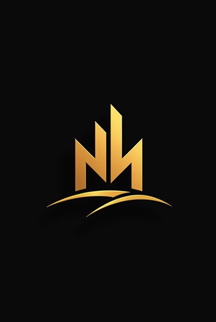 Create a digital marketing company logo with black and gold colors