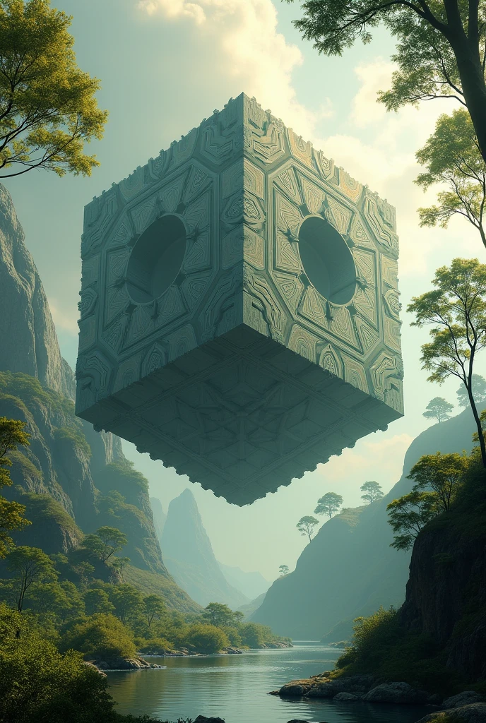 Infinite three-dimensional cube in nature