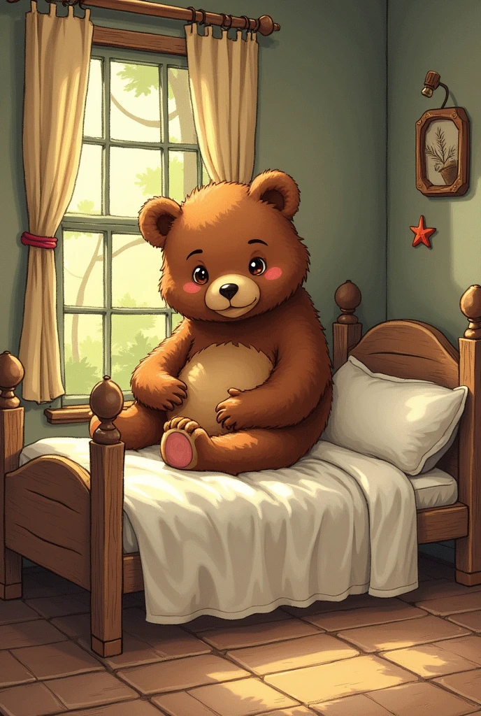 She was still tired, So he went up the stairs to the room, where there were three beds. First, Goldilocks tried Papa Bear&#39;s bed, but she didn&#39;t like it. "This bed is very hard!", She said.
in easy children&#39;s drawings for stories