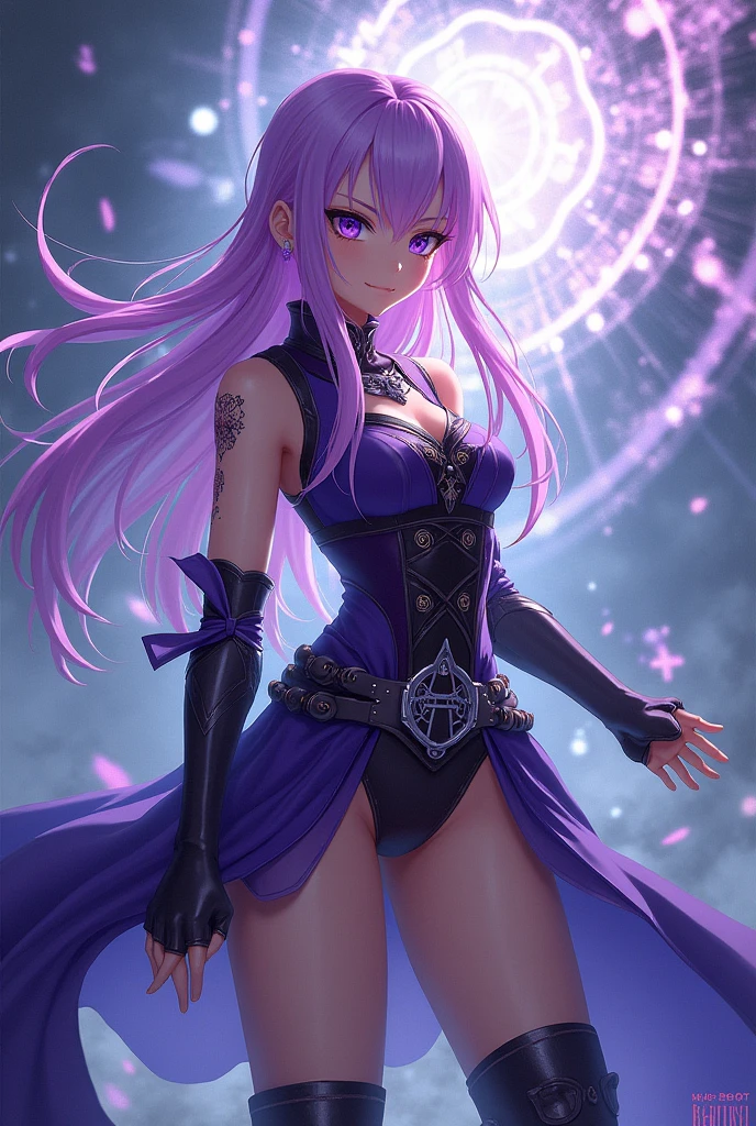 Vampire Queen Combat Dress ( Radiant Royal Cloak: 1.1) Black and Purple Color Sexy Devil Aura Original Character Masterpiece Tempting Purple Eyes (Multicolor High Ponytail 1:1.2) Purple Gemstone Accessories Gold Belt, Gold Necklace, Wind Evil Effect, Soft Moonlight , extremely delicate beautiful eyes, depression but arrogant eyes, unique crown, (Corruption Tattoo on 1;1.25), 16k wallpaper style, gorgeous, bare shoulders, cute, petite, solo , stars, stardust, (iridescent hair, colorful hair, half purple and half pink hair: 1.2), wet body detailed, creative, killing scenario, floating effect, magical, mythic, legend horny, (Super Model Body Shape, idol, seducing body, attractive, charming, majesty aura)