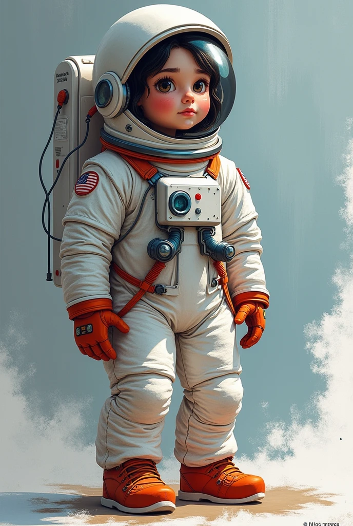 obra-prima、maximum quality、ultra-detalhado、(Astronauta do personagem Chibi:1.2)、astronauta espacial 、anatomicamente perfeito、intergalactic、planeta Terra、Big Bang