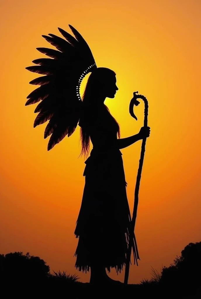 Silhouette of the Indian Catalina de Galerazamba 