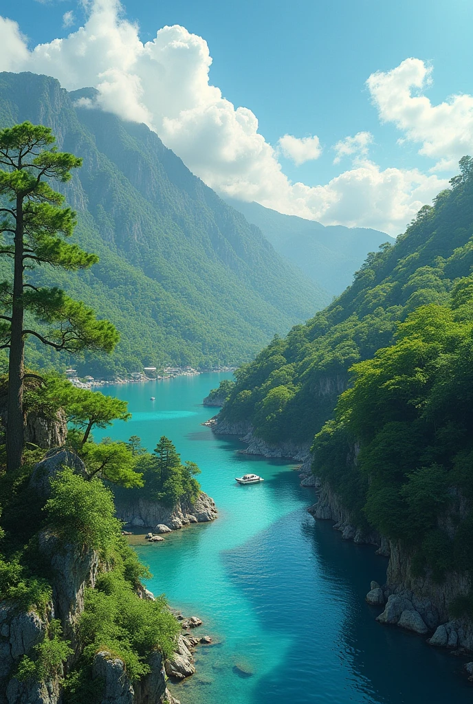 I want a lying image of a place with renewable sources and another with non-renewable sources