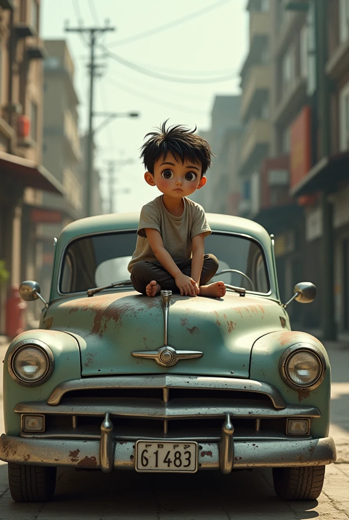 Boy set on the car
