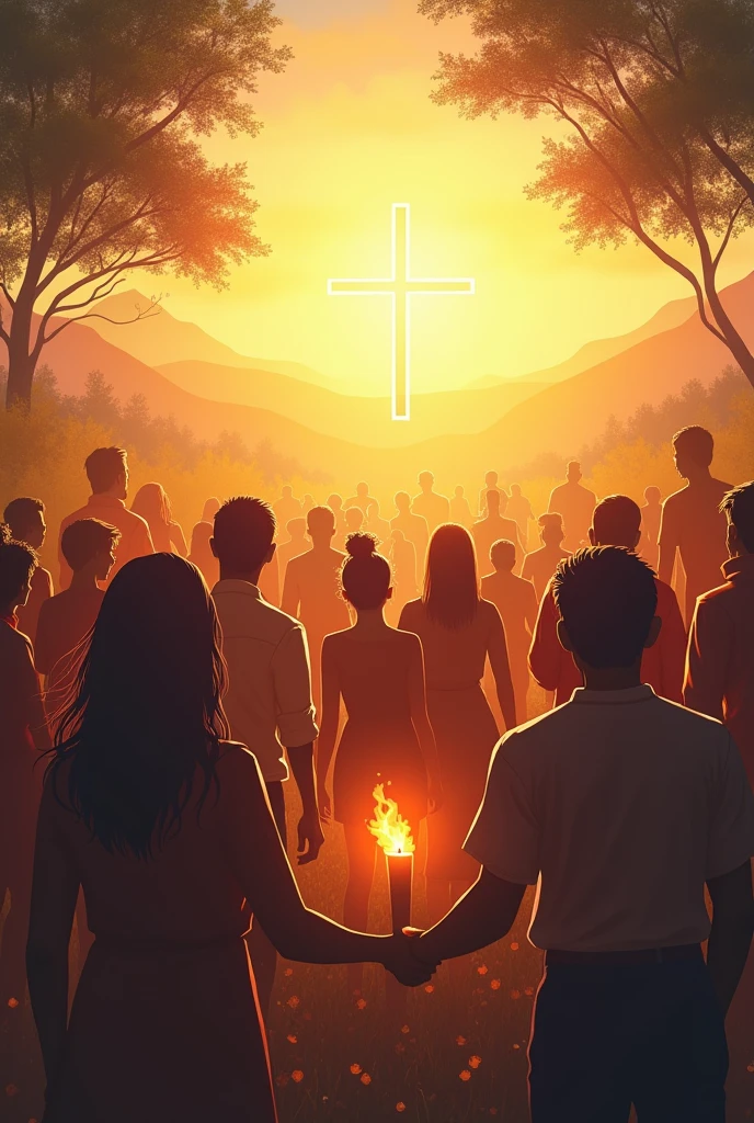 Create a post to invite to the christian church fast on October third at 7pm with an amazing image. The church is called "SENA" A CREATIVE IMAGE . Don't use crust and in the image don't use a church as a background