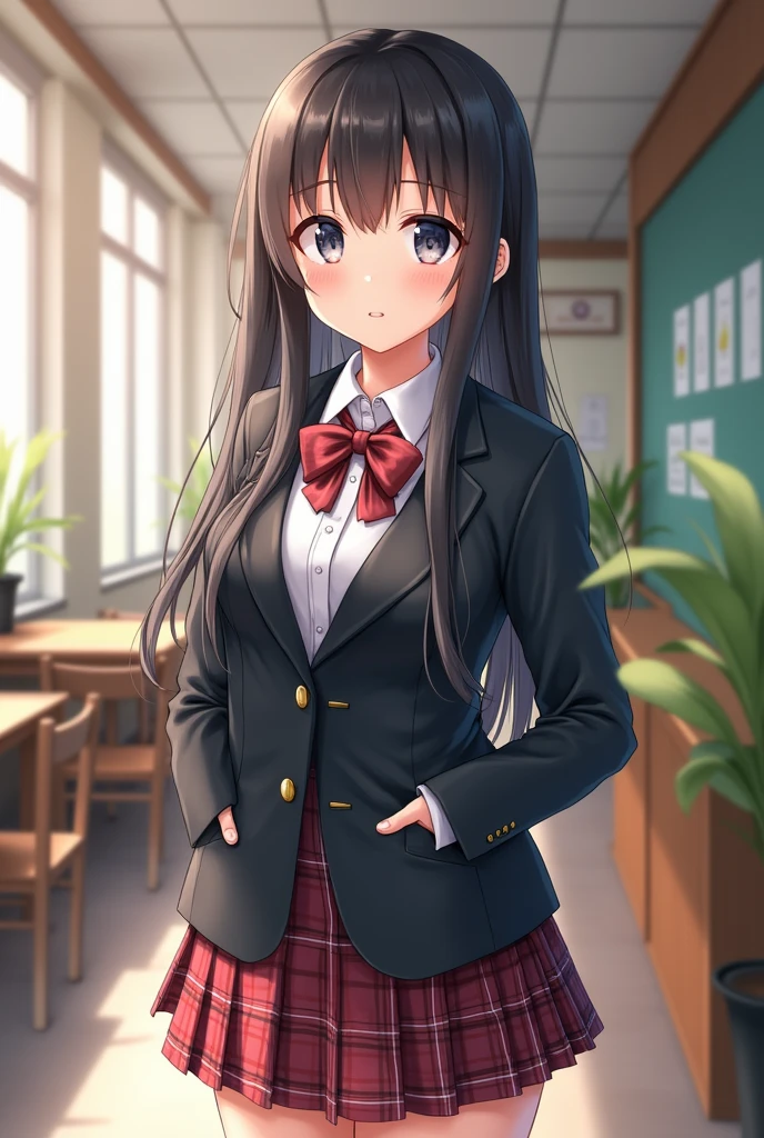 la plus haute qualité,realistic,;artwork,detailed,high resolution,pretty school girl、