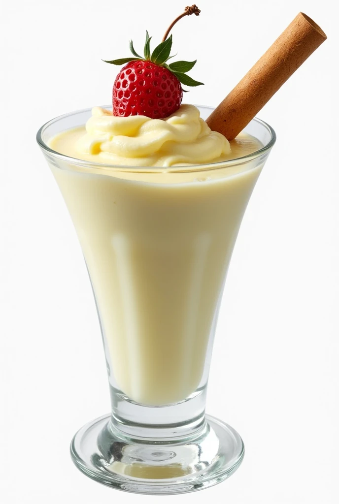 Aguaymanto mousse decorated in a transparent glass in png format