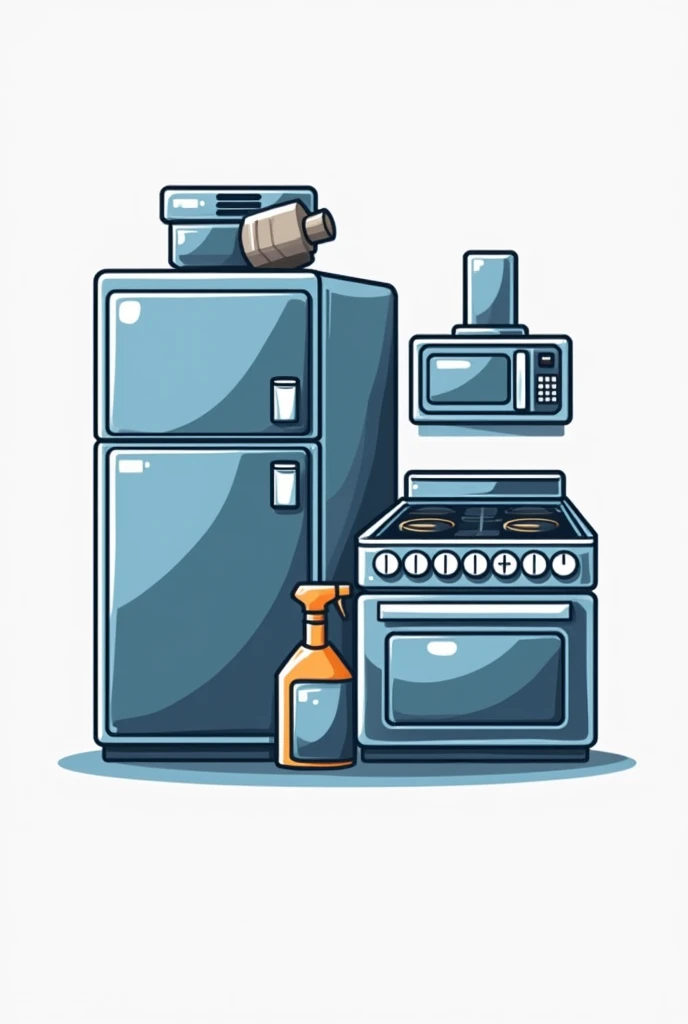 Logo, home appliance spare parts store, no background