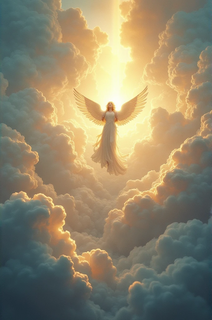 Make an illustrative image of a choir of angels in the Kingdom of Heaven.