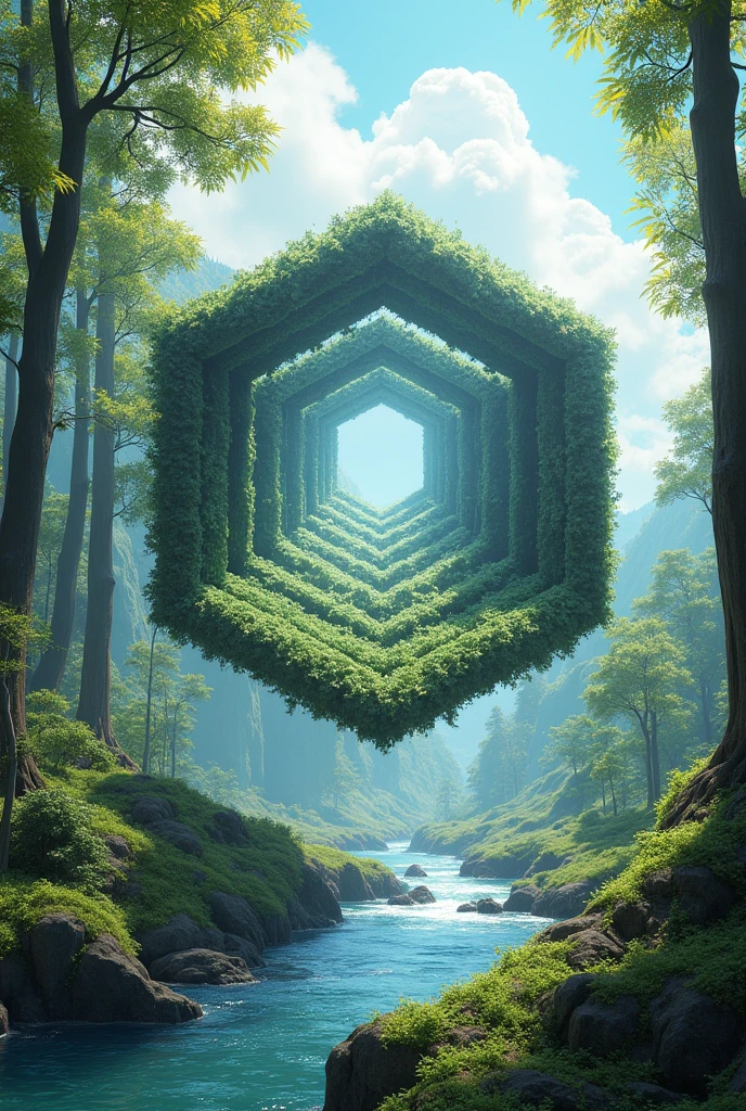 Infinite three-dimensional cube in nature