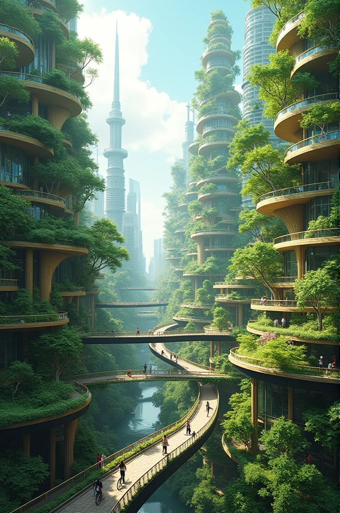 composition of green cities of the future made using waste