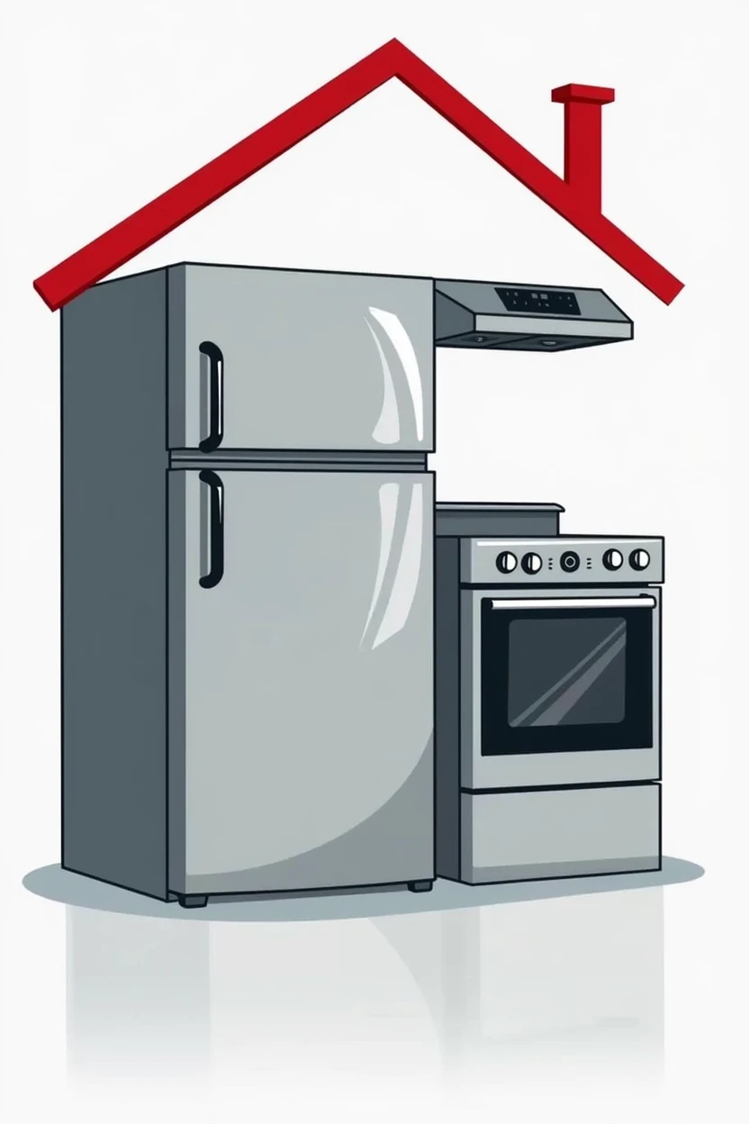 Logo, home appliance spare parts store, no background