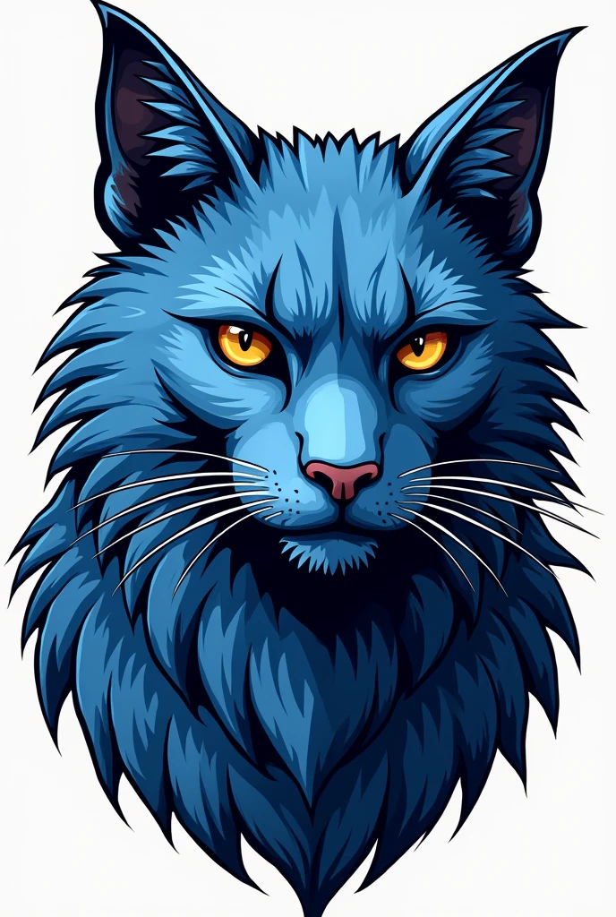 Create a coat of arms with the letters , " Bluecatbr " in high quality , for a motivational profile crie um cat como símbolo épico o menhor único 